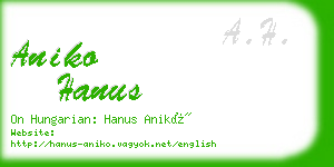 aniko hanus business card